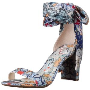 Jessica Simpson Floral Print Narella Ankle Strap Block Heel Sandals Women's 9M
